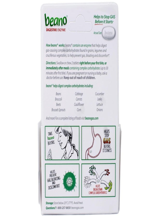 Beano Food Enzyme, 100 Tablets Each (Value Pack of 3) - Image 4